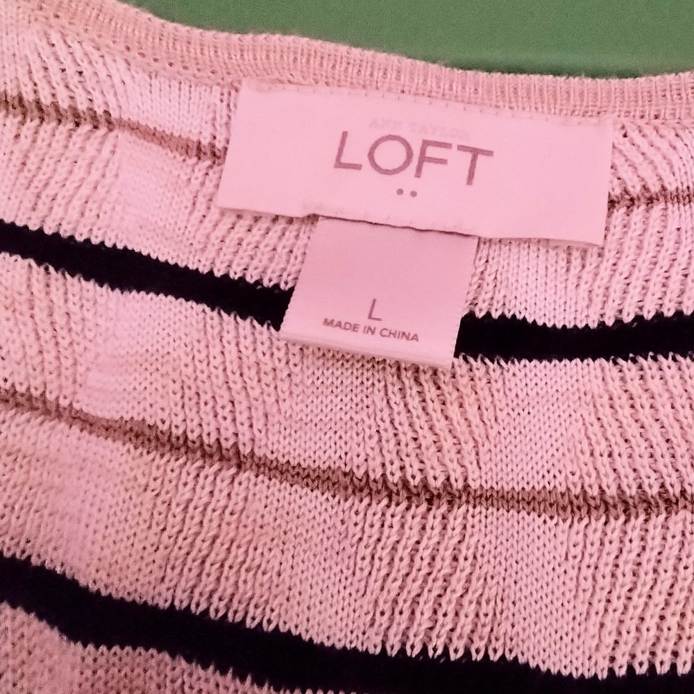 Ann Taylor Loft (L) Striped Knit Dress - Picture 3 of 5